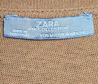 Zara camiseta tirantas marrón talla M