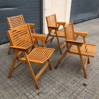 4 Sillas vintage REX diseño Niko Kralj para Stol