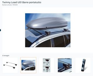 Twinny Load U01 7914049 Barre portatutto 300686