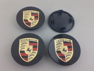 CENTRO DE RUEDA PORSCHE NEGRO 76MM