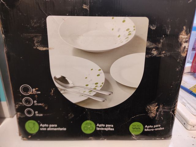 Vajilla 18 piezas sin estrenar 