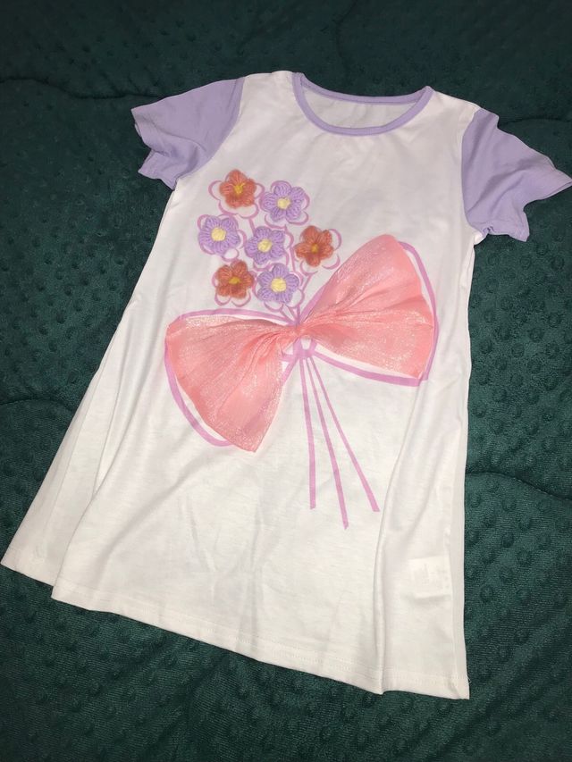 Vestido Ramo de Flores con Bordados Niña 4-5 A