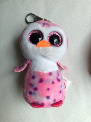 Mini Beanie Boos Ty con clip enganchar llavero
