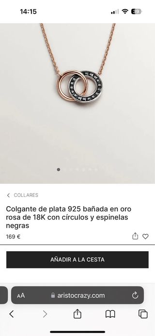 Colgante Aristocrazy oro rosa