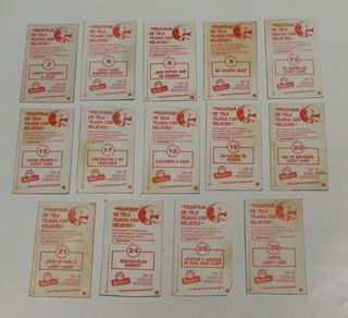 14 CROMOS PEGATINAS SIN PEGAR LUCKY LUKE MATUTANO 