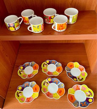 Servizio da 6 tazzine caffè nuovo senza