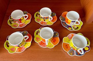 Servizio da 6 tazzine caffè nuovo senza