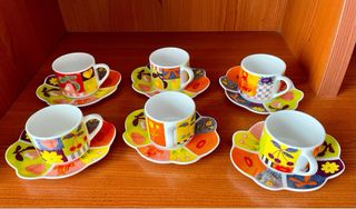 Servizio da 6 tazzine caffè nuovo senza