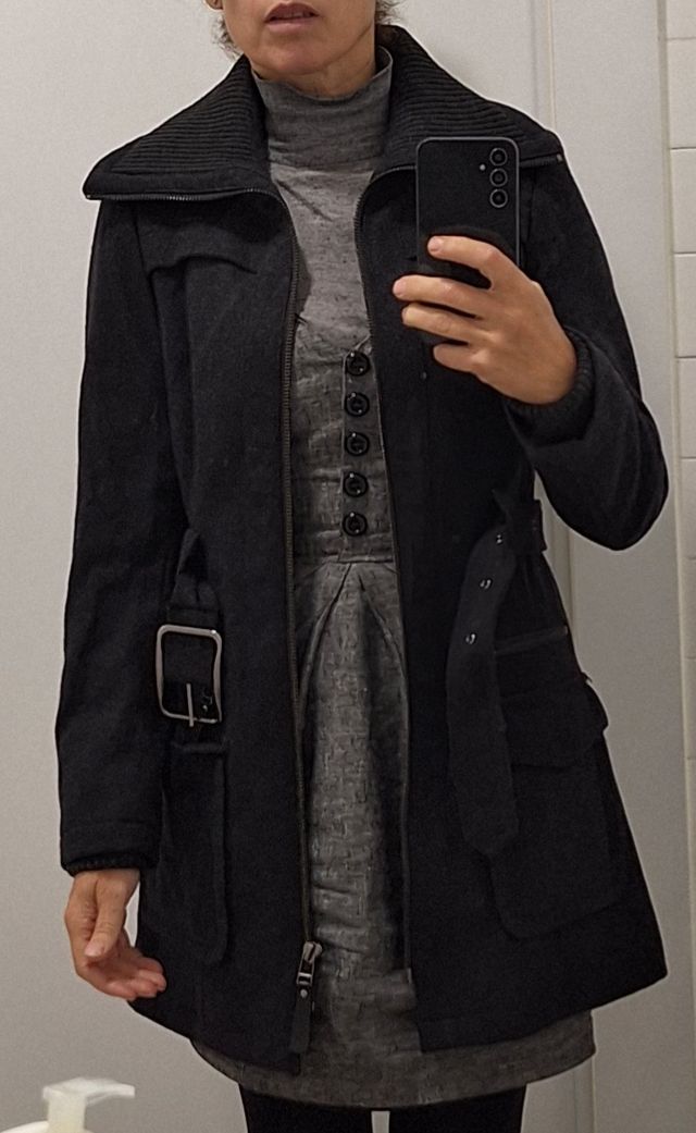 Abrigo azul grisáceo talla s Zara