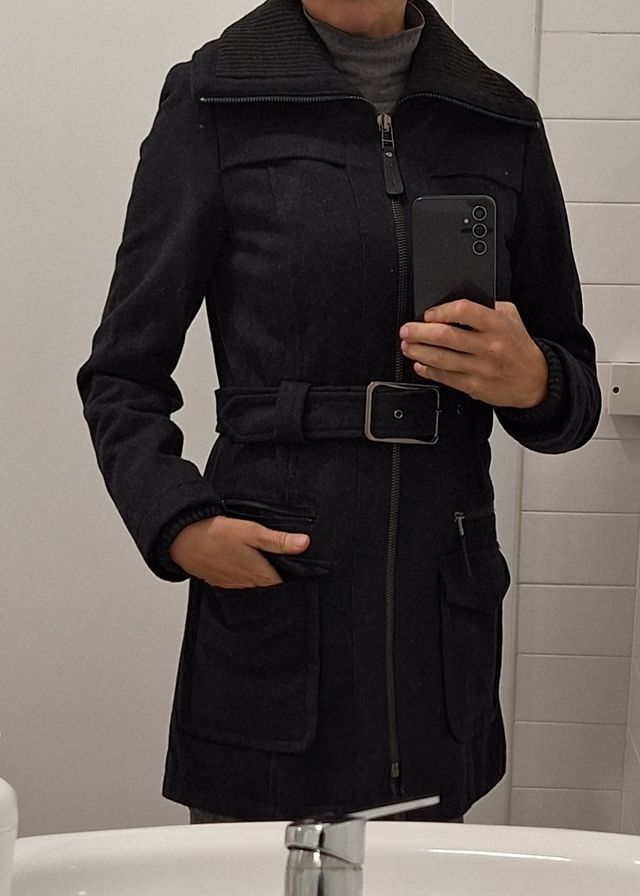 Abrigo azul grisáceo talla s Zara