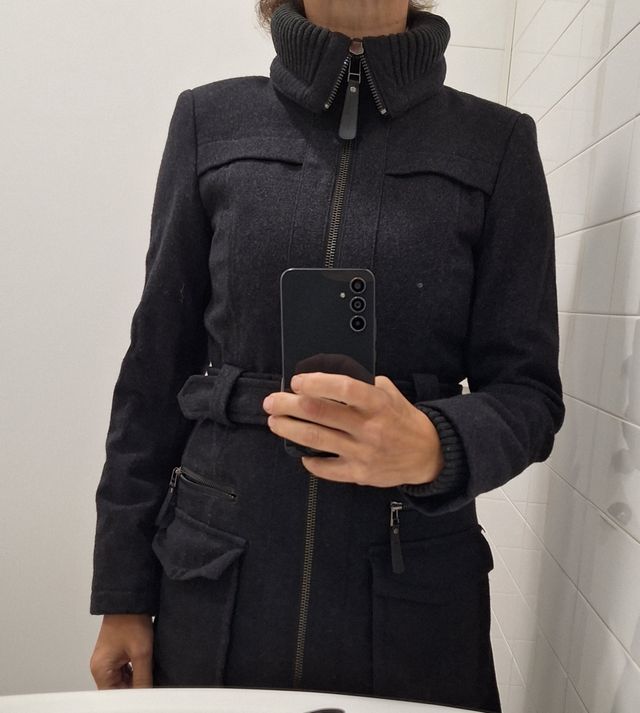 Abrigo azul grisáceo talla s Zara