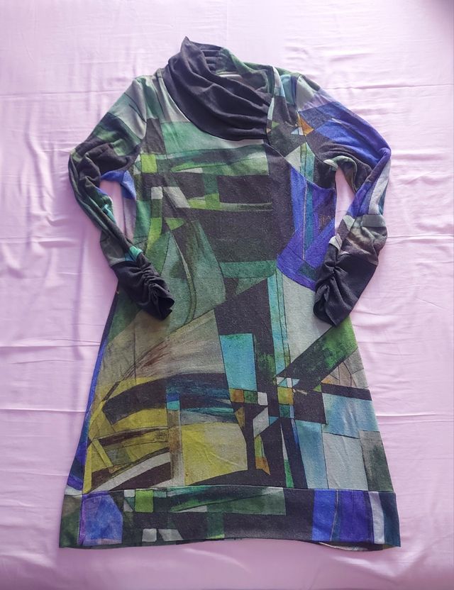 Vestido de estampado geometrico