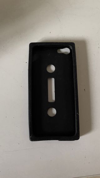 Cover iPhone 5 Audio Cassetta Musica Gomma Nera