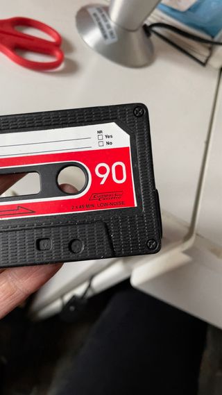 Cover iPhone 5 Audio Cassetta Musica Gomma Nera