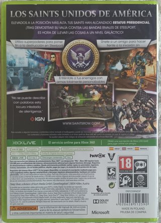 🇪🇸 Saints Row IV Xbox 360 y Xbox One
