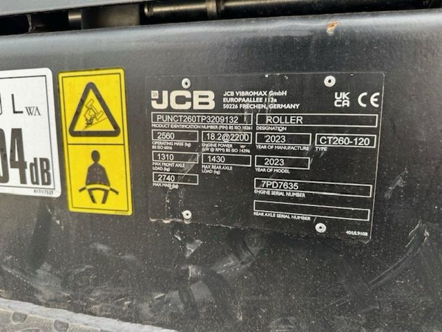 Rodillo compactador JCB CT260-120
