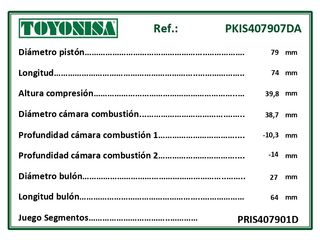 Pistón Completo Isuzu 4EE2 