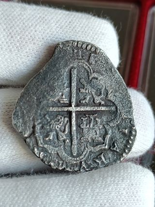4 Reales 1611 con oxidaciones marinas
