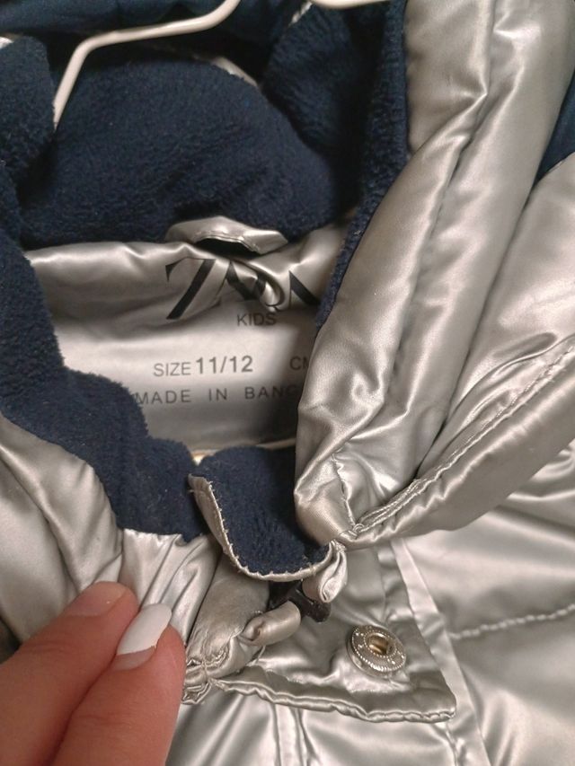 Anorak calentito plateado t11-12 152cm