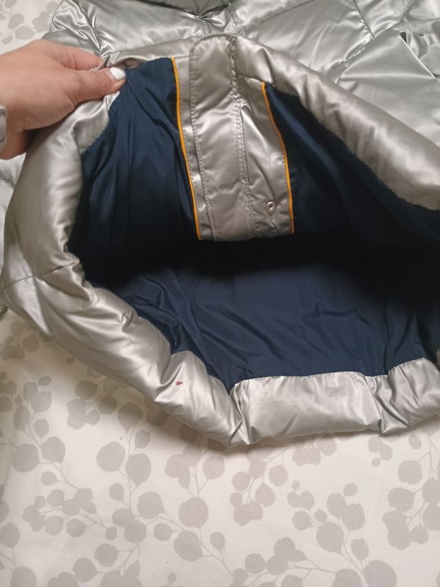 Anorak calentito plateado t11-12 152cm