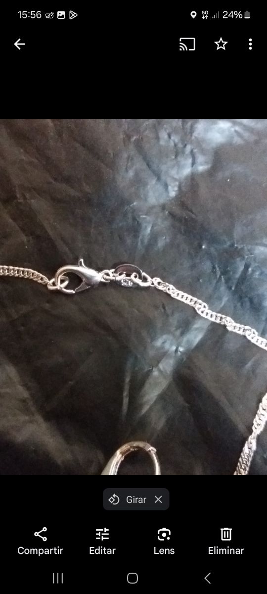 Conjunto Plata y Zirconitas