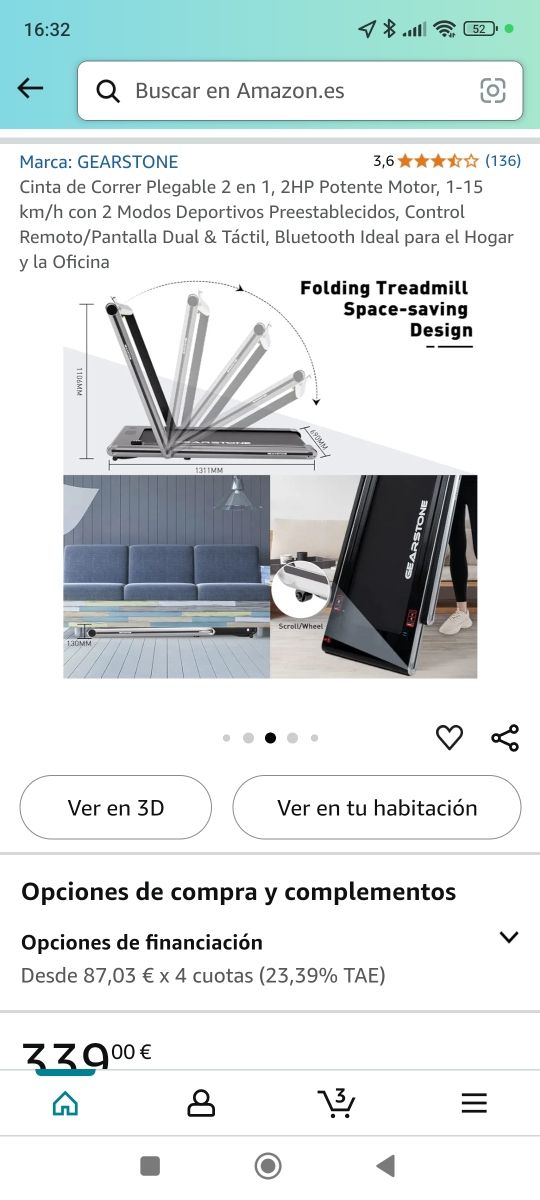 Cinta para andar y correr