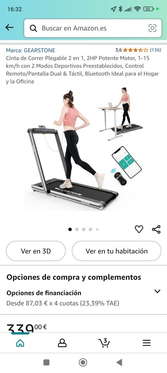 Cinta para andar y correr