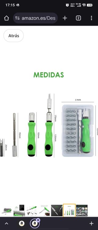 Juego destornillador precisión