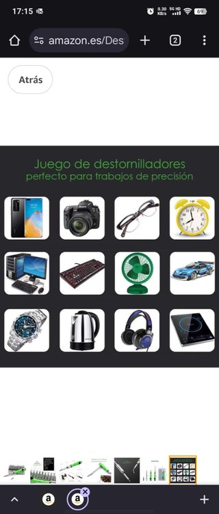 Juego destornillador precisión