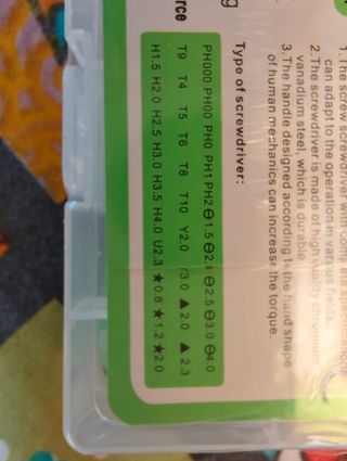Juego destornillador precisión