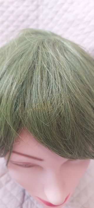 Peluca corta verde