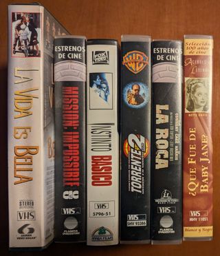 Lote 6 películas VHS