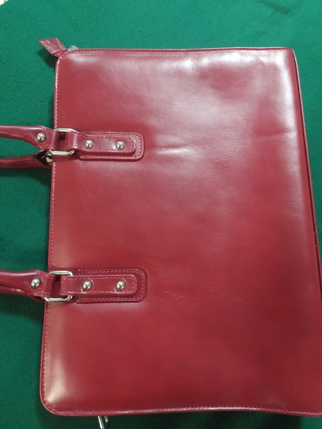 Borsa cartella in vera pelle