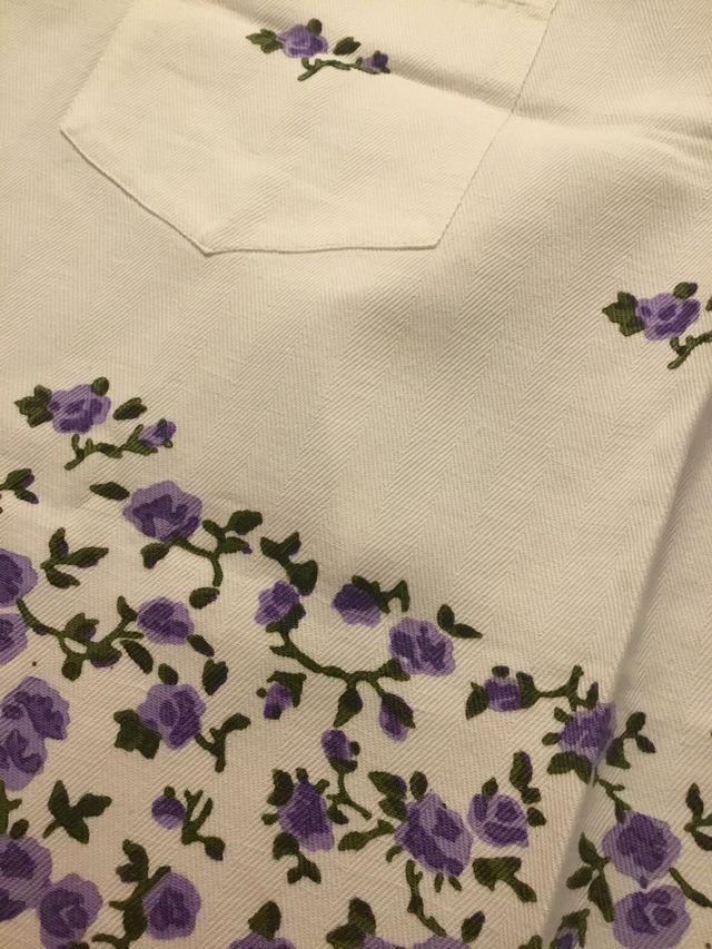 grembiule con pettorina stampa a mano