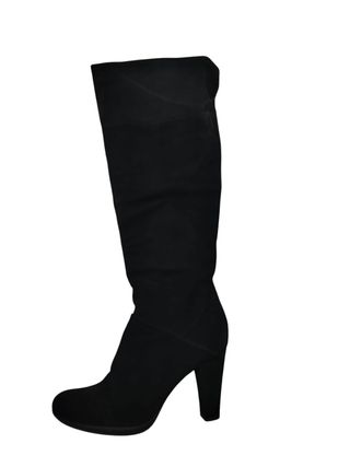 Stivali alti con tacco 10 vero camoscio