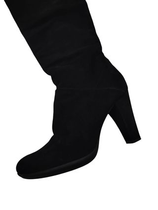 Stivali alti con tacco 10 vero camoscio