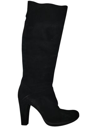 Stivali alti con tacco 10 vero camoscio