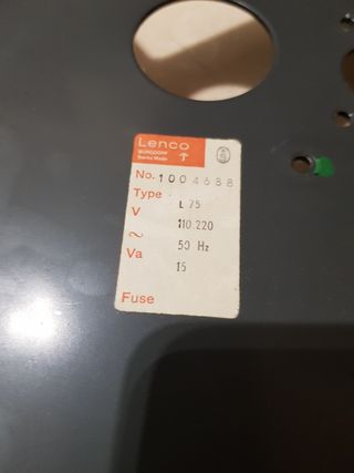 Placa de tocadiscos Lenco L75