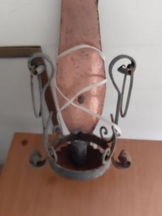 2 Applique rame murano e ferro battuto 