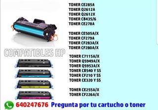 Tóners y cartuchos de tinta.
Envío GRATIS .