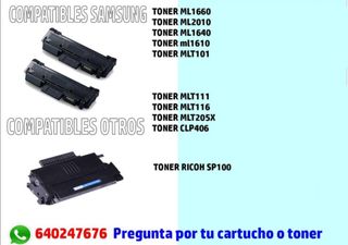 Tóners y cartuchos de tinta.
Envío GRATIS .