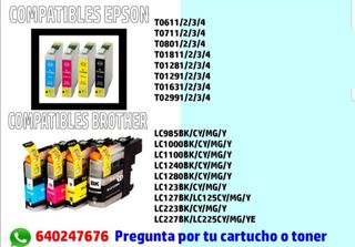 Tóners y cartuchos de tinta.
Envío GRATIS .