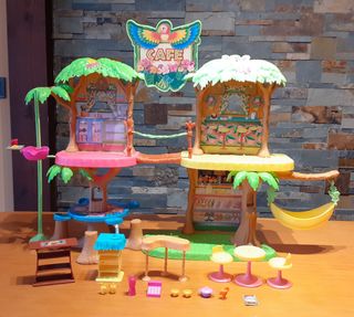 Lote Enchantimals. Casa, cafetería y autocaravana