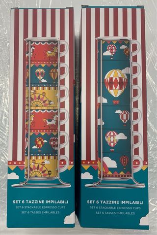 Bialetti🇮🇹set di 6 tazzine impilabili