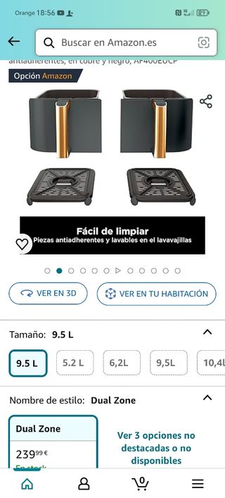 🔥Freidora de aire Ninja doble 9litros