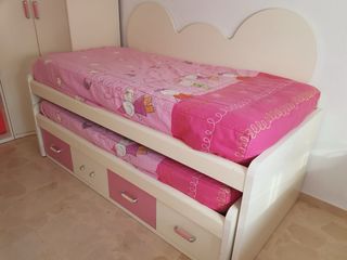 Litera con cajonera y cabezal
