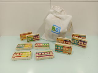 Domino tren madera