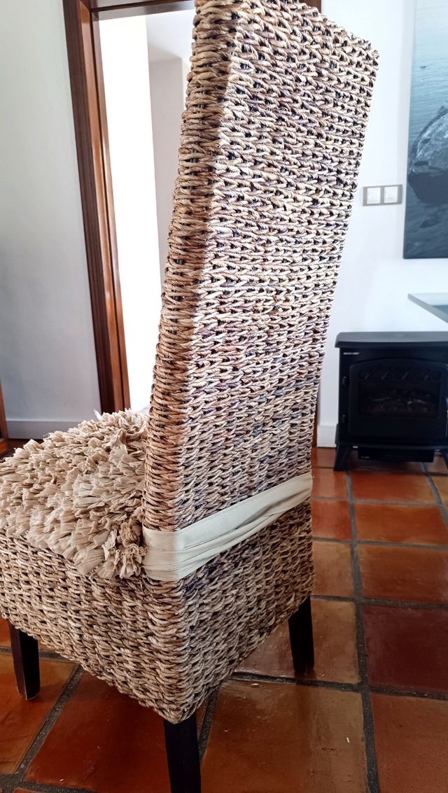 Mesa cristal y sillas alga Marina