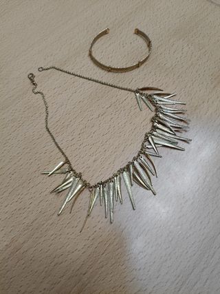 Collar y pulsera bisutería 