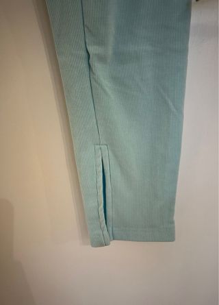 Conjunto top fruncido y leggings azul claro Shein